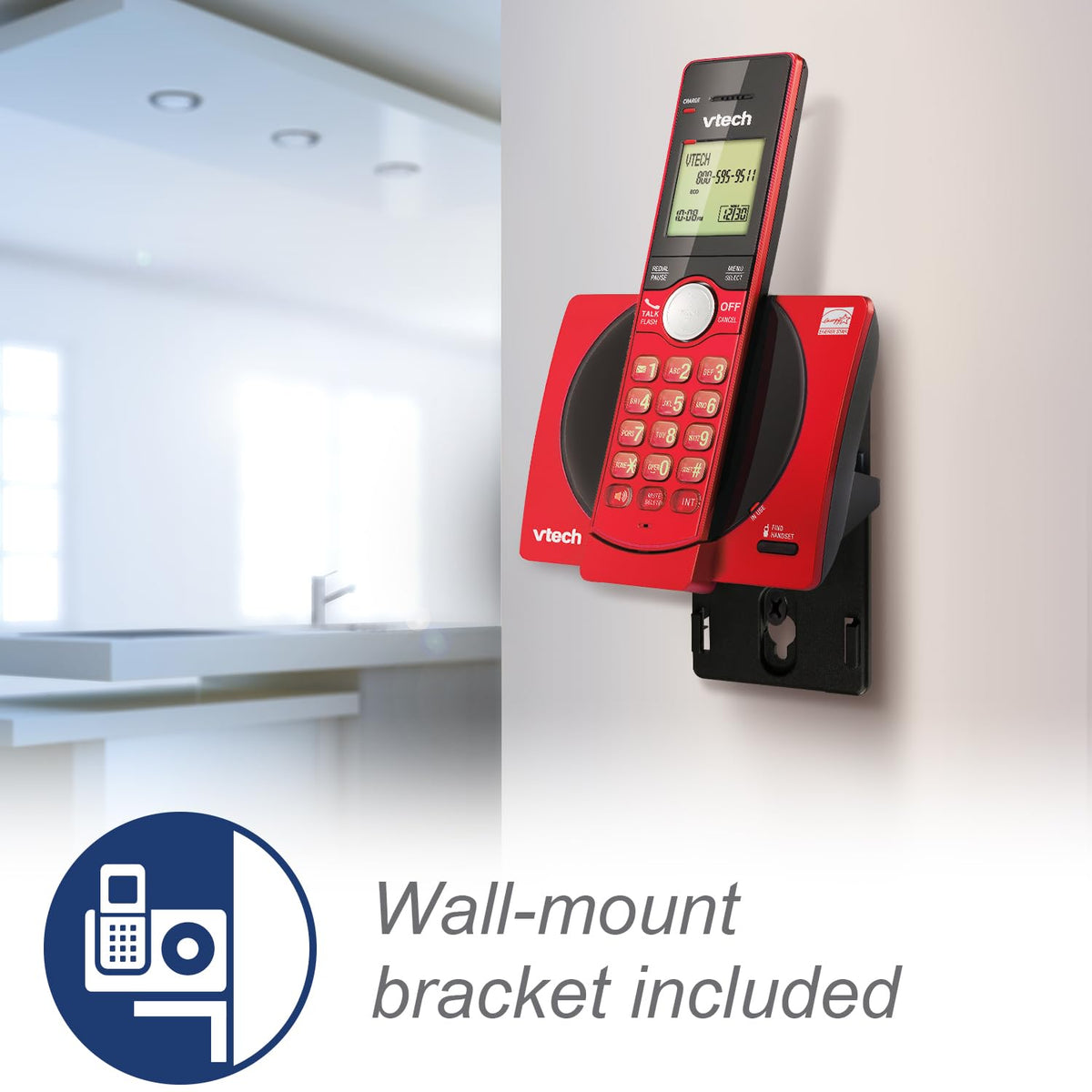 VTech CS6919-16 DECT 6.0 Cordless Phone, Red
