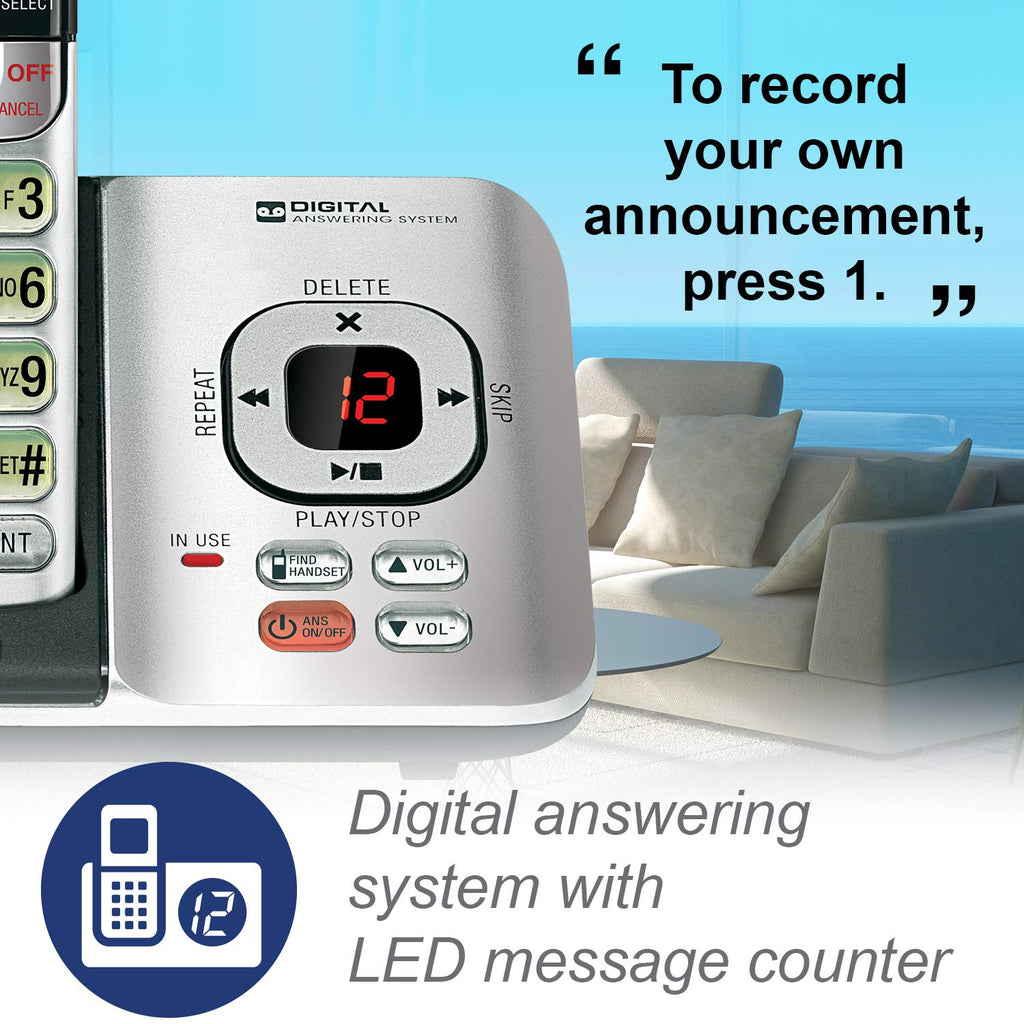 VTech CS6719-16 DECT 6.0 Phone with Caller ID/Call Waiting, 1 Cordless Handset, Red
