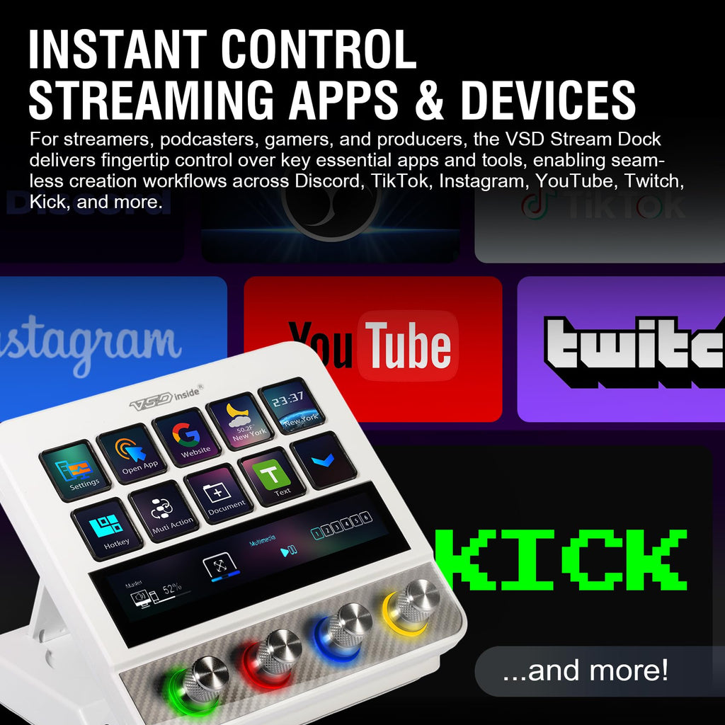 Macro Pad, Streaming Deck Stream Controller Soundboard Keypad, Programmable Keys