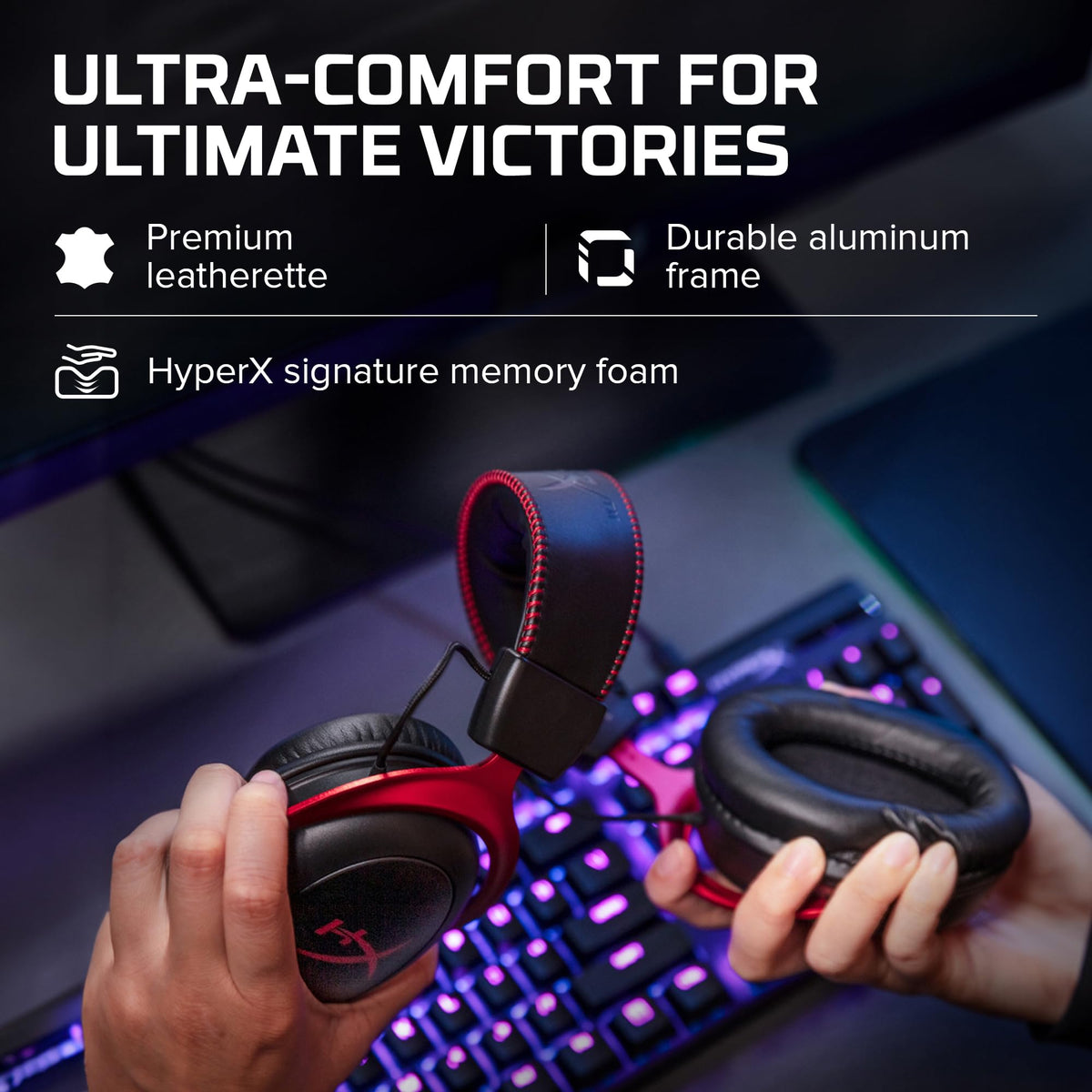 HyperX Cloud II Gaming Headset - 7.1 Surround Sound - Memory Foam Ear Pad