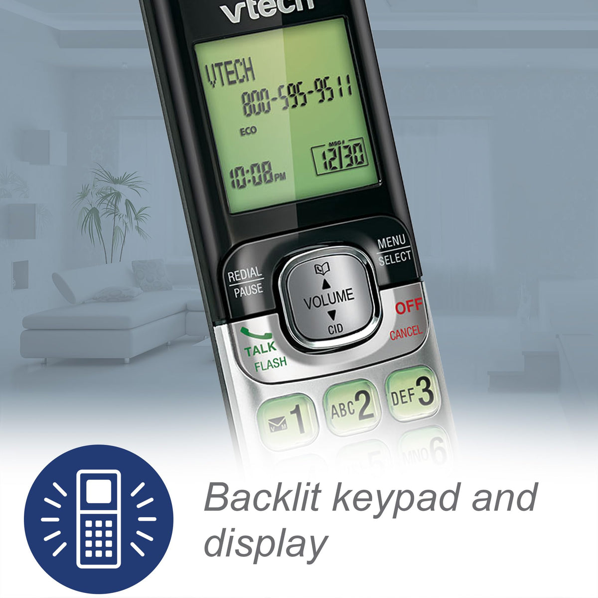 VTech CS6719-16 DECT 6.0 Phone with Caller ID/Call Waiting, 1 Cordless Handset, Red