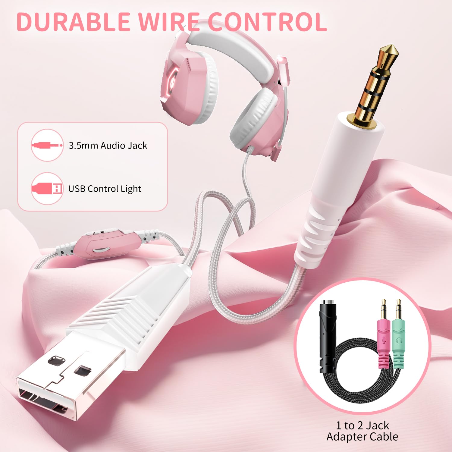 Ozeino Gaming Headset for PC, Ps4, Ps5, Xbox Headset with 7.1 Surround Sound