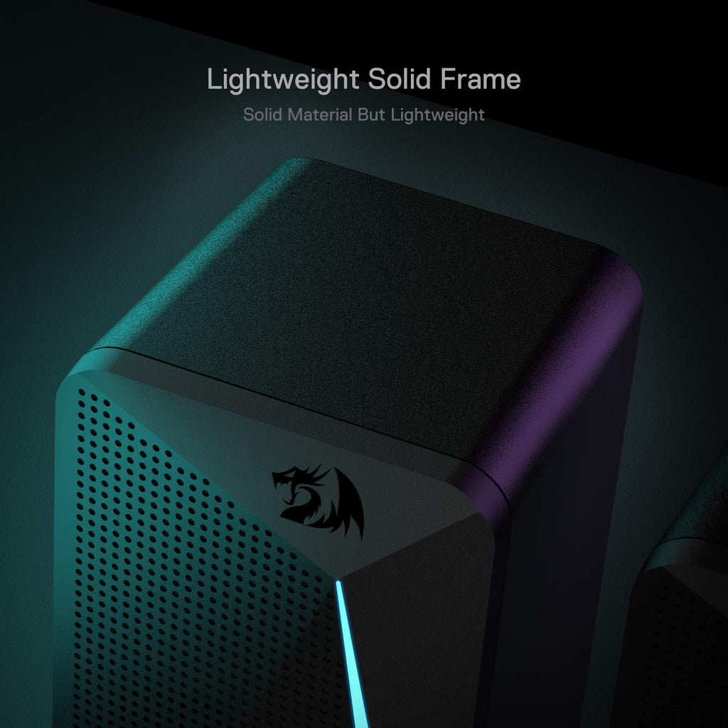 Redragon GS510 RGB Desktop Speakers, 2.0 Channel PC Computer Speaker