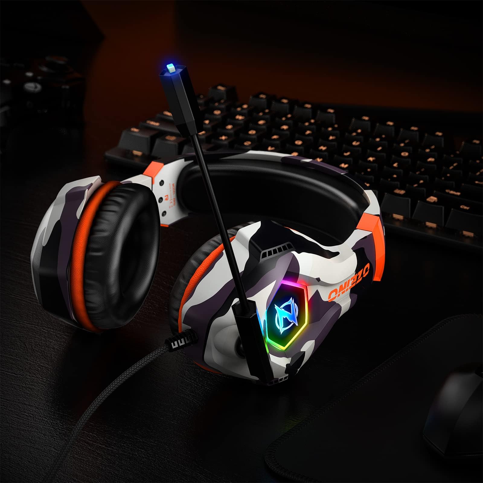 Ozeino Gaming Headset for PC, Ps4, Ps5, Xbox Headset with 7.1 Surround Sound