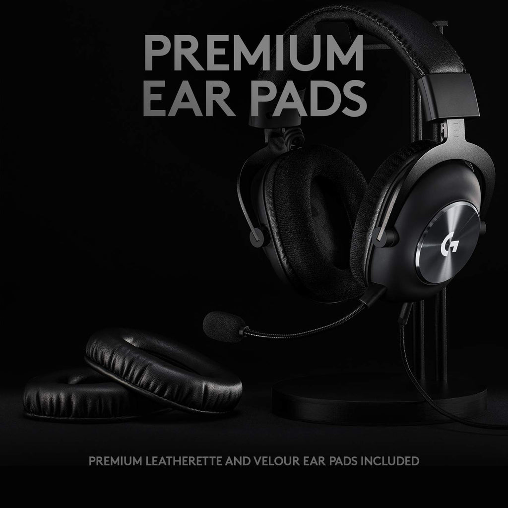 Logitech G Pro X Wired Gaming Headset: Blue VO!CE Detachable Boom Mic