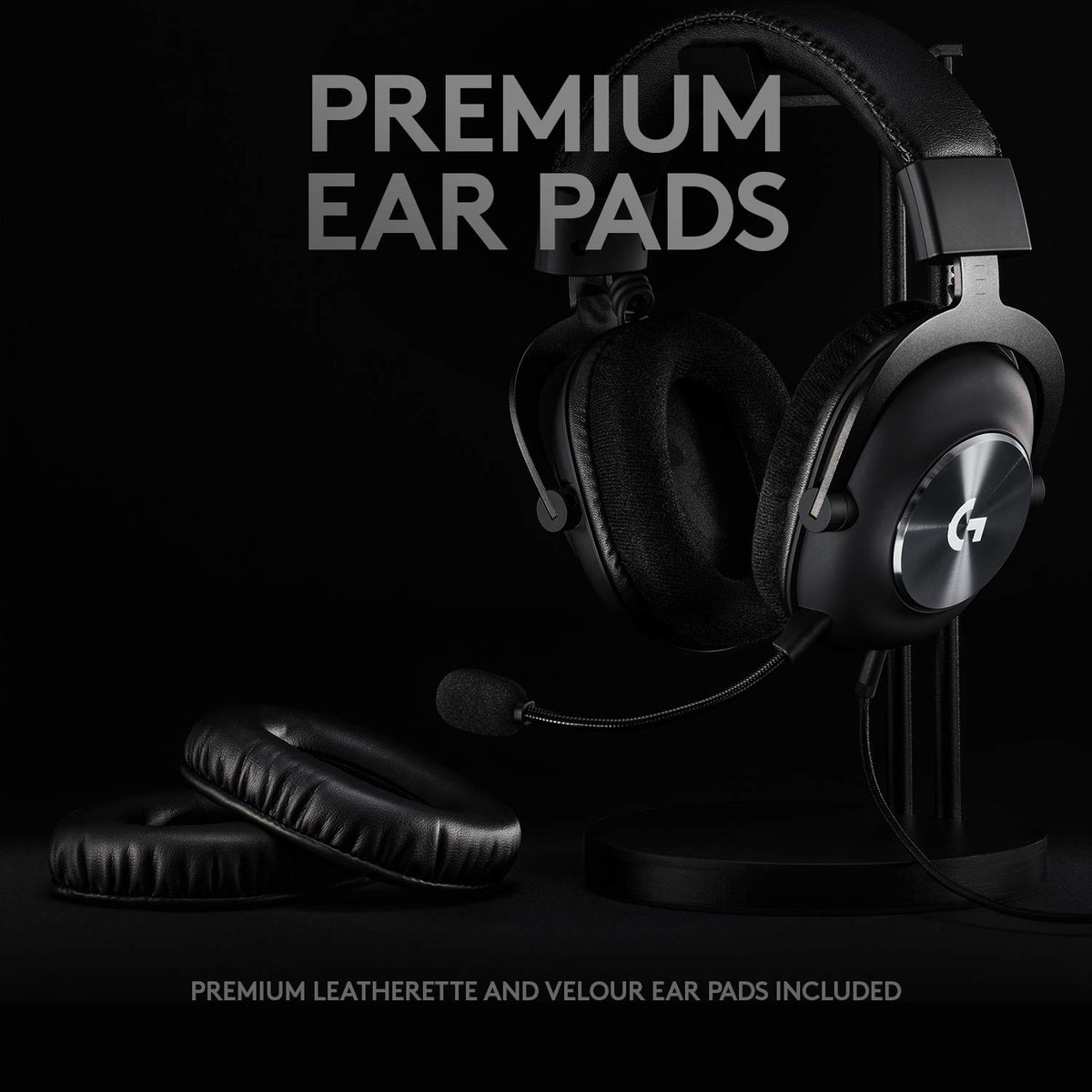 Logitech G Pro X Wired Gaming Headset: Blue VO!CE Detachable Boom Mic