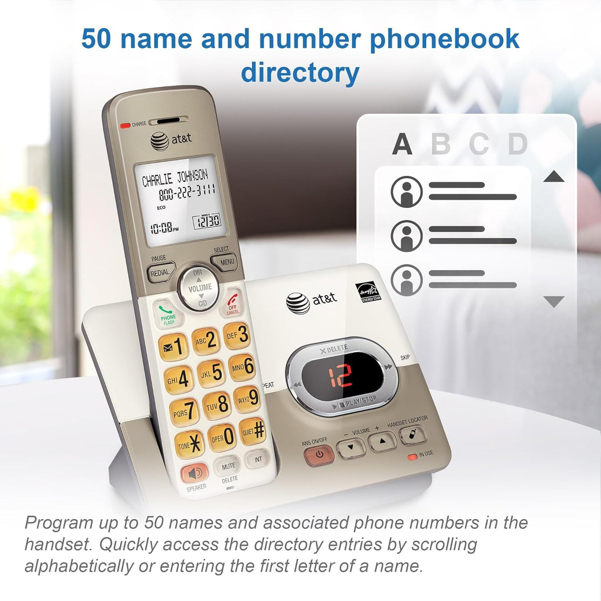 AT&T EL51203 DECT 6.0 2-Handset Cordless Phone