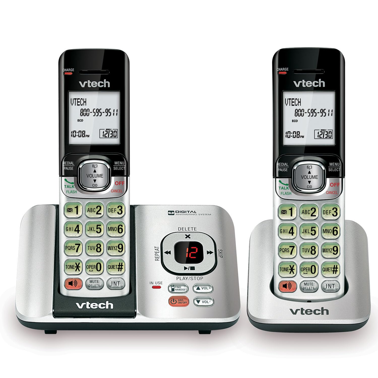 VTech CS6719-16 DECT 6.0 Phone with Caller ID/Call Waiting, 1 Cordless Handset, Red