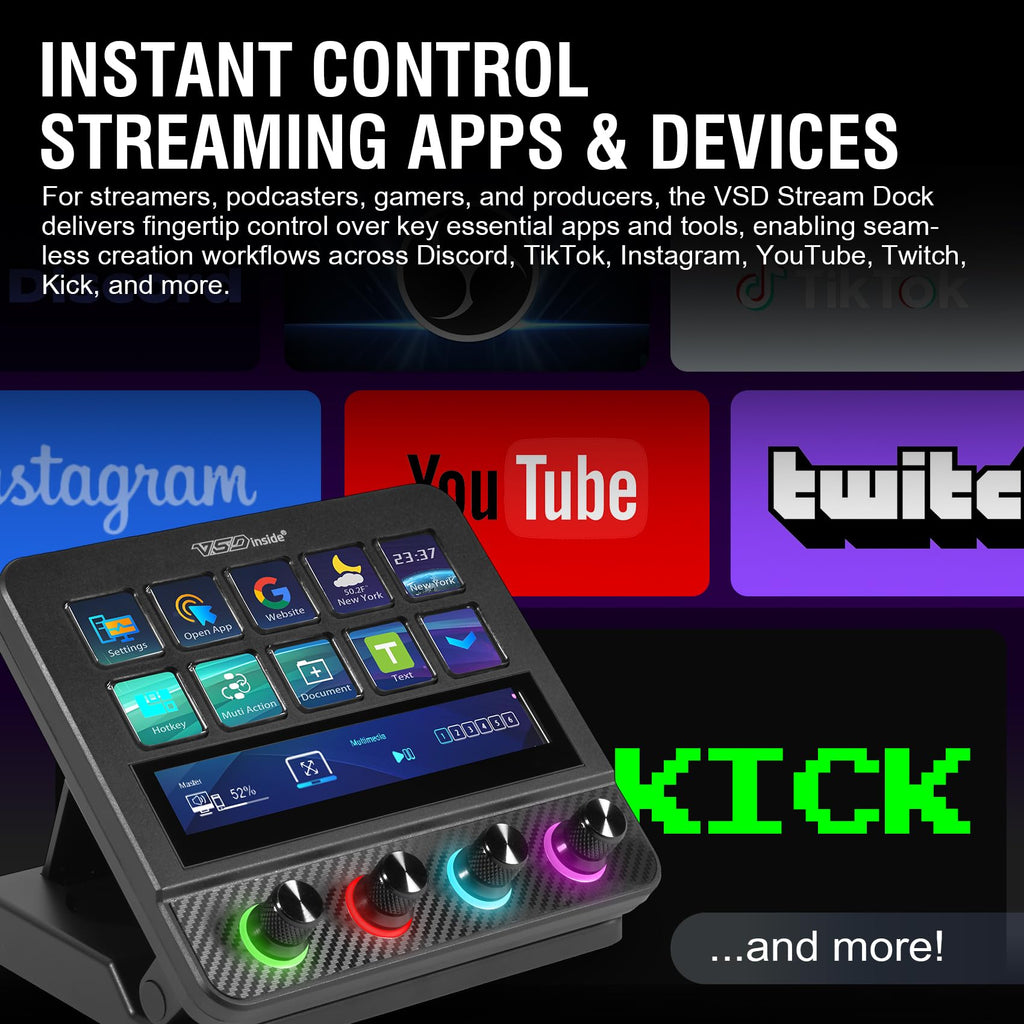 Macro Pad, Streaming Deck Stream Controller Soundboard Keypad, Programmable Keys