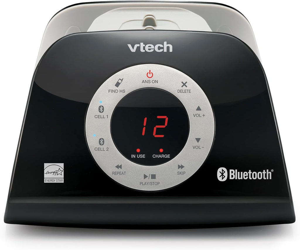 VTech VS122 DECT 6.0 Retro Design Cordless Phone with Answering System