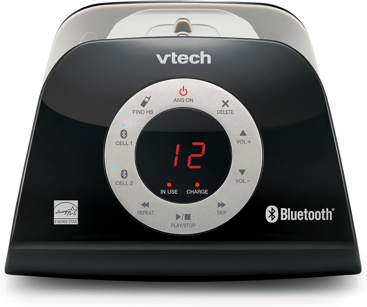 VTech VS122 DECT 6.0 Retro Design Cordless Phone with Answering System