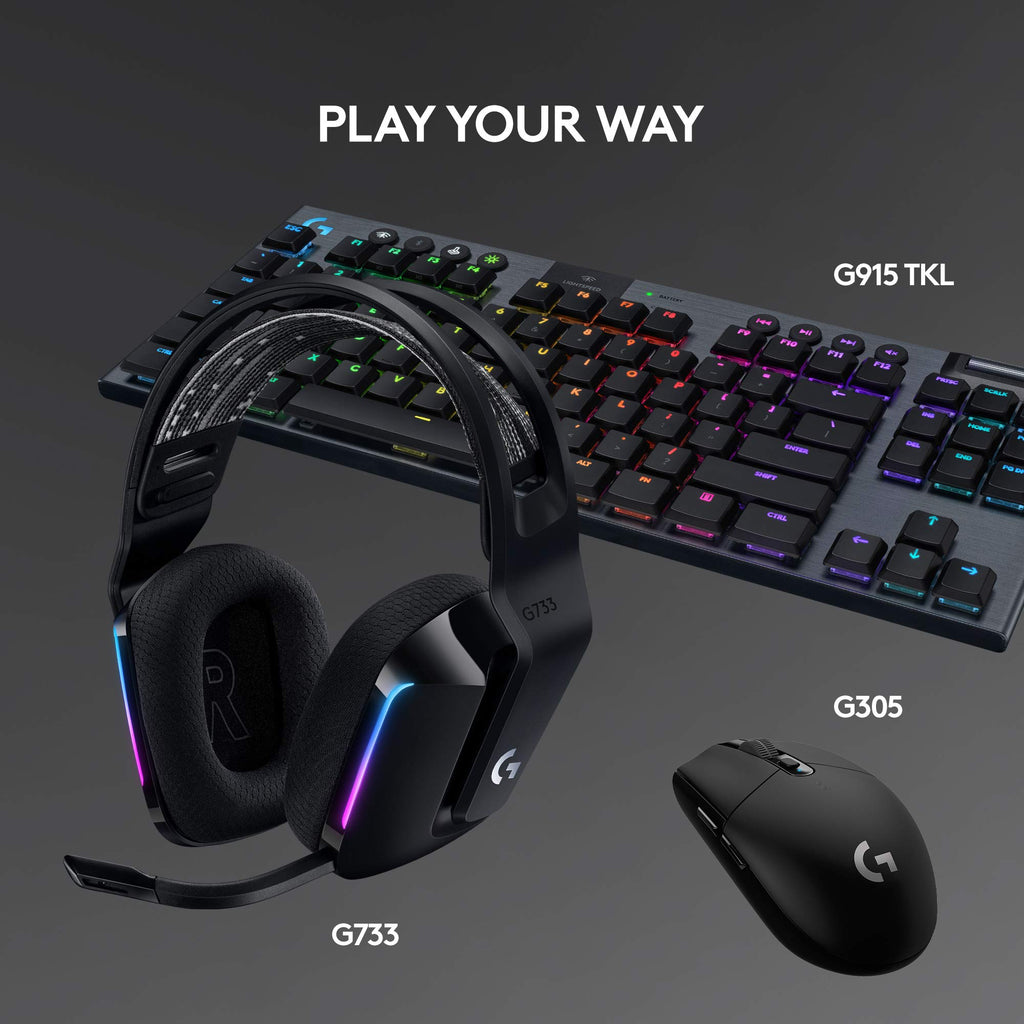 Logitech G733 Lightspeed Wireless Gaming Headset, Suspension Headband
