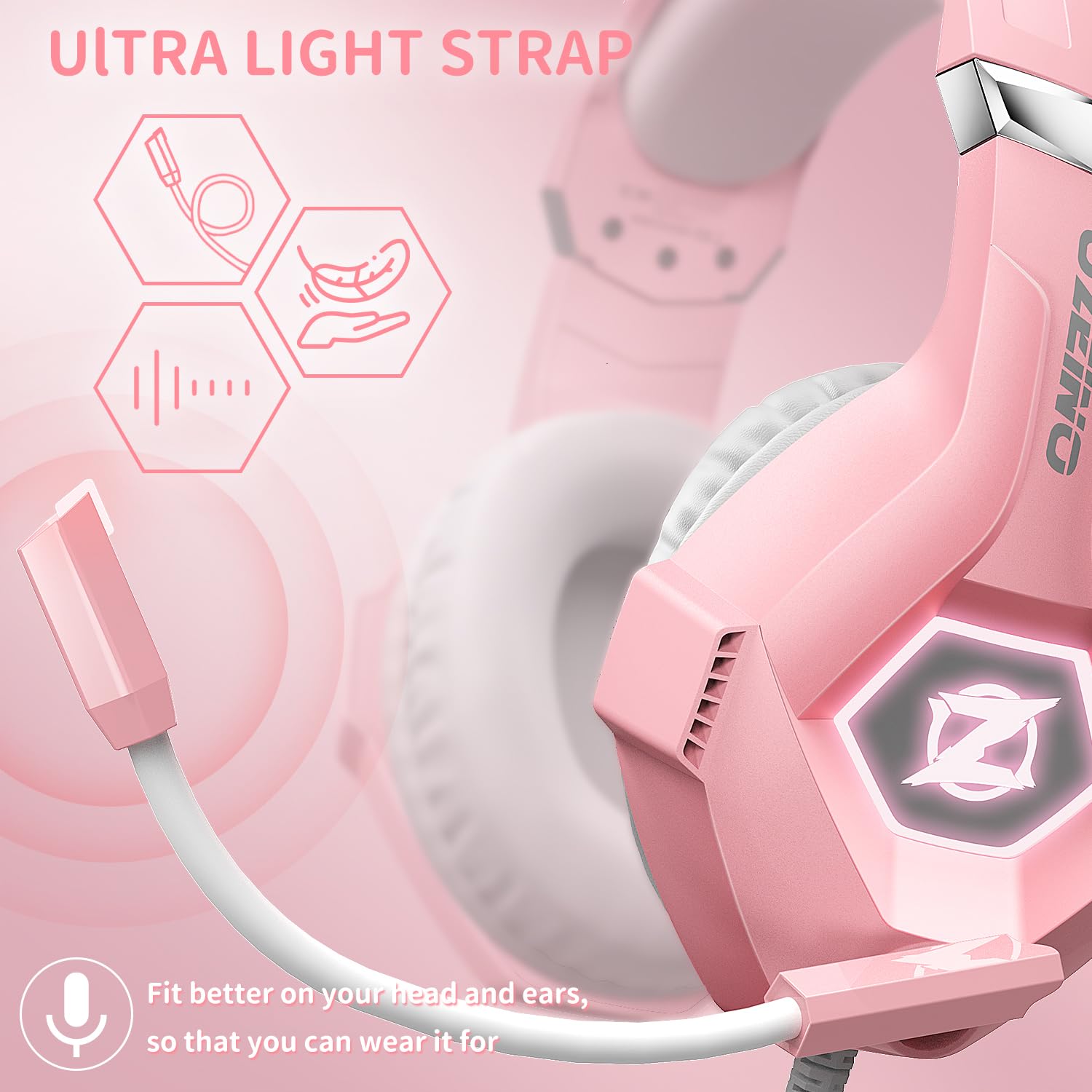 Ozeino Gaming Headset for PC, Ps4, Ps5, Xbox Headset with 7.1 Surround Sound