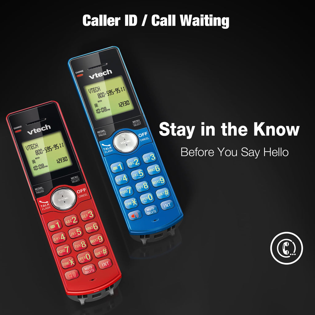 VTech CS6919-16 DECT 6.0 Cordless Phone, Red