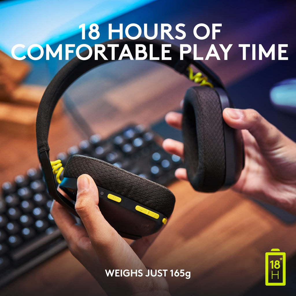 Logitech G435 Lightspeed & Bluetooth Wireless Gaming Headset - Lightweight Over-Ear