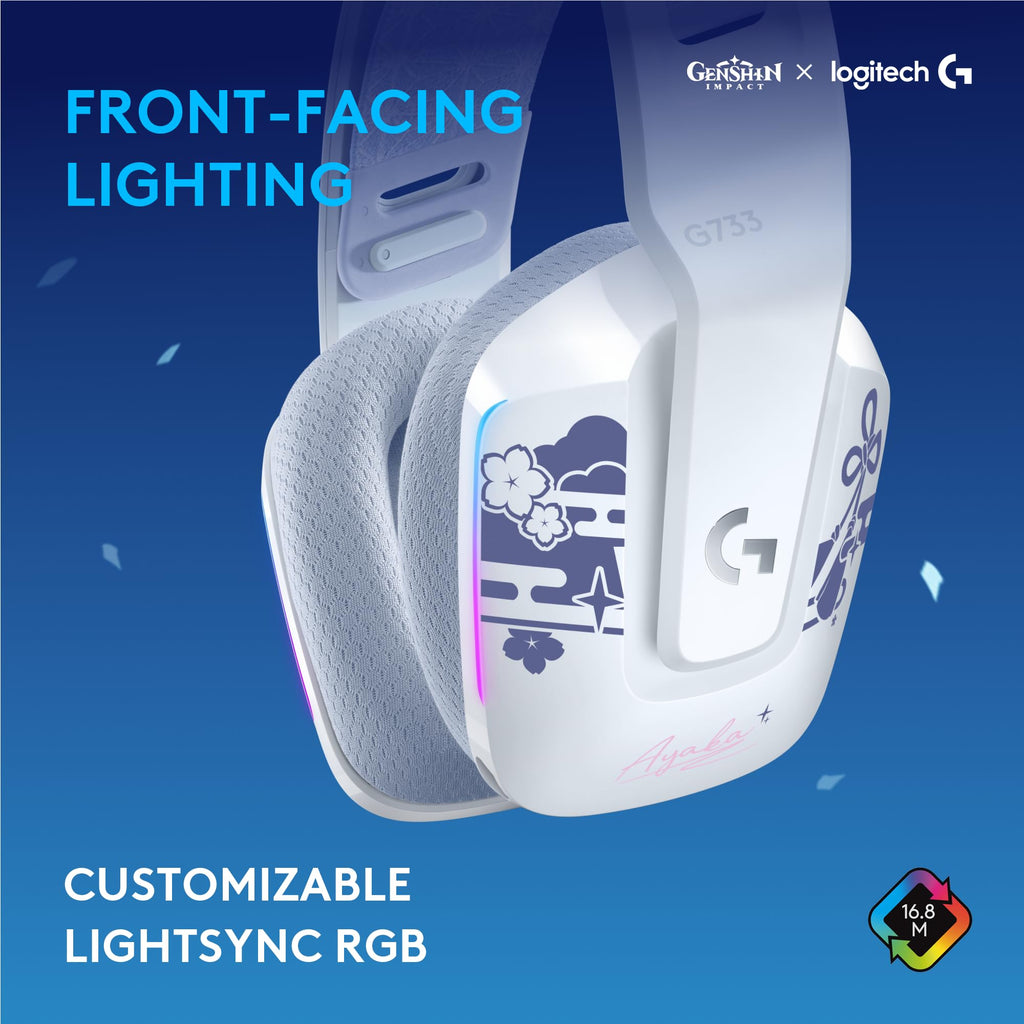 Logitech G733 Lightspeed Wireless Gaming Headset, Suspension Headband