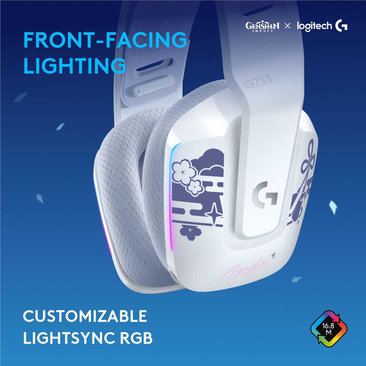 Logitech G733 Lightspeed Wireless Gaming Headset, Suspension Headband