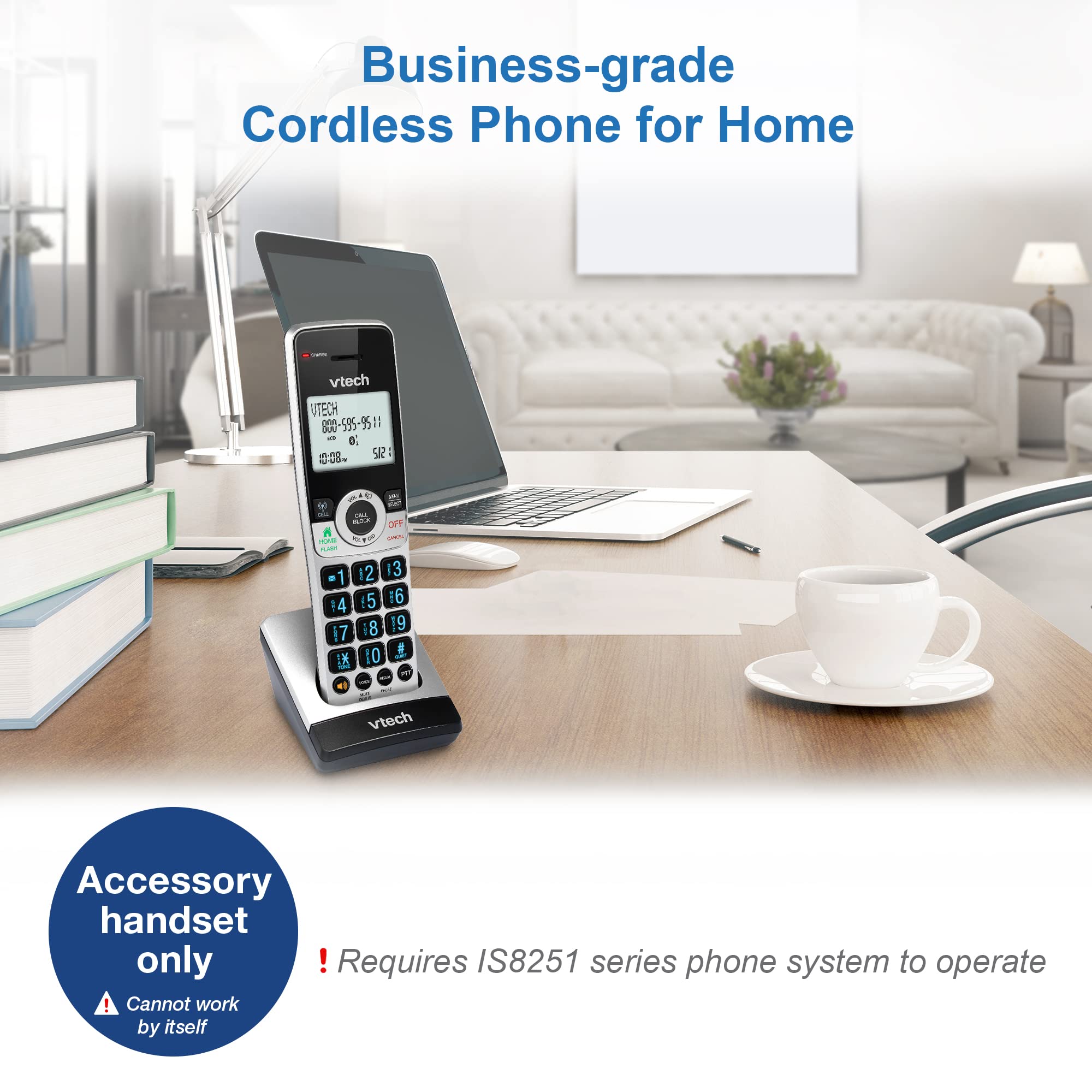 VTech IS8251-3 Business Grade 3-Handset Expandable Cordless Phone for Home Office