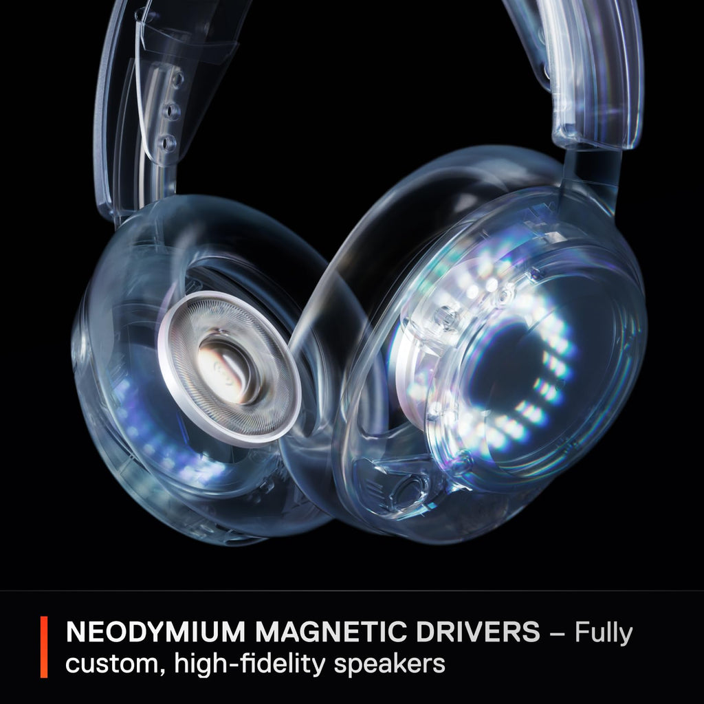 SteelSeries Arctis Nova 5P Wireless Multi-System Gaming Headset — White — Neodymium Magnetic Drivers — 100+ Audio Presets — 60 HR Battery — 2.4GHz or BT — Gen2.X Mic — PS5, PS4, PC, Switch, Mobile