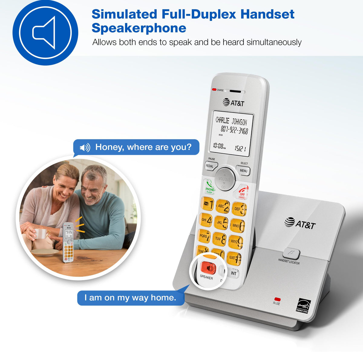 AT&T EL51203 DECT 6.0 2-Handset Cordless Phone