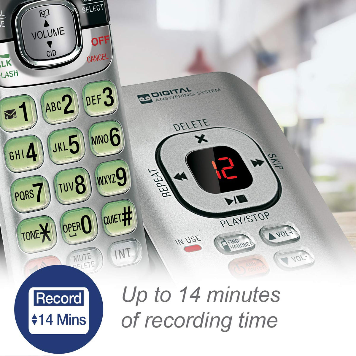 VTech CS6719-16 DECT 6.0 Phone with Caller ID/Call Waiting, 1 Cordless Handset, Red
