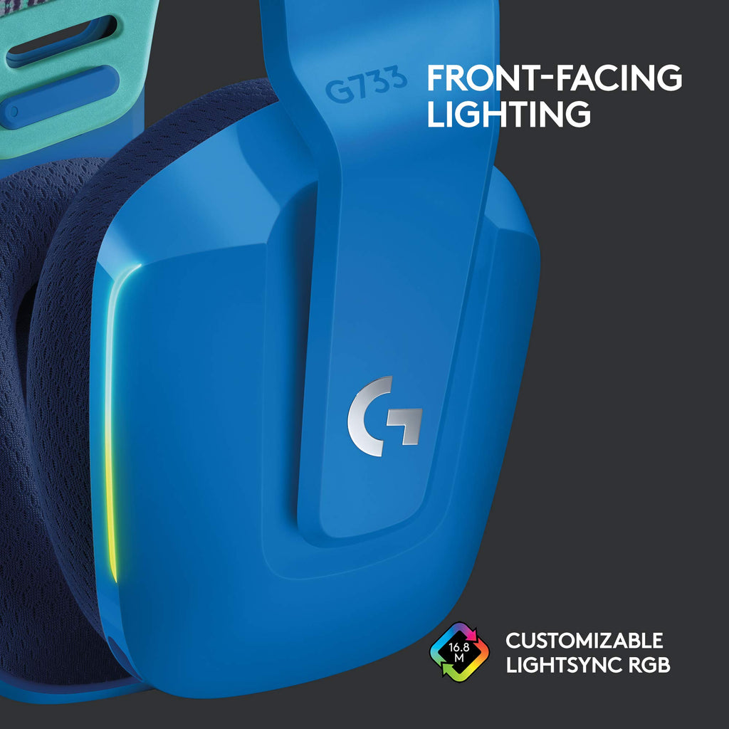 Logitech G733 Lightspeed Wireless Gaming Headset, Suspension Headband