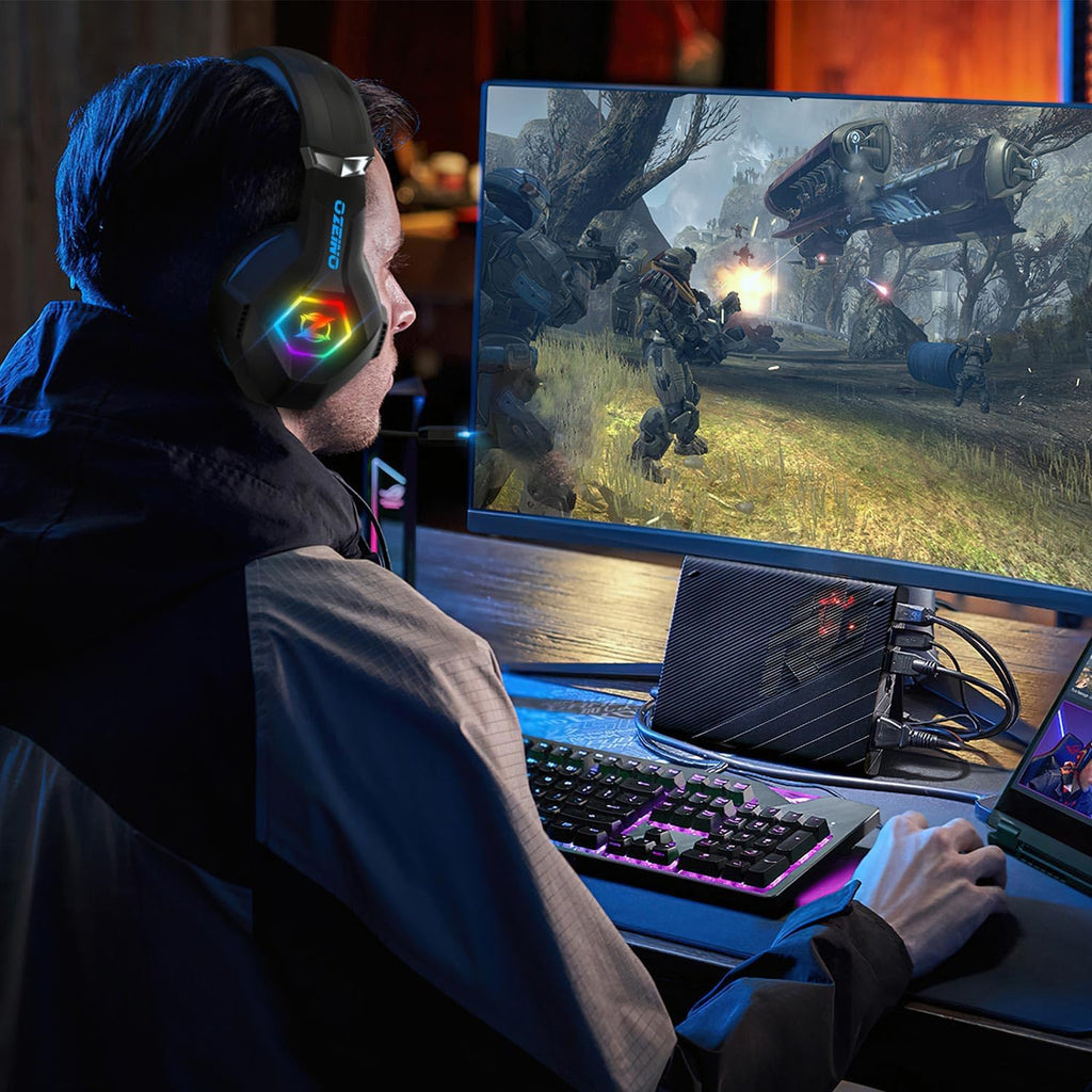 Ozeino Gaming Headset for PC, Ps4, Ps5, Xbox Headset with 7.1 Surround Sound