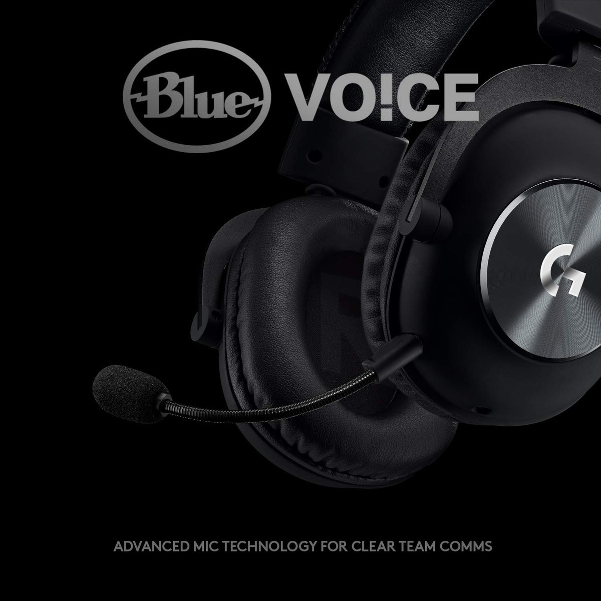 Logitech G Pro X Wired Gaming Headset: Blue VO!CE Detachable Boom Mic