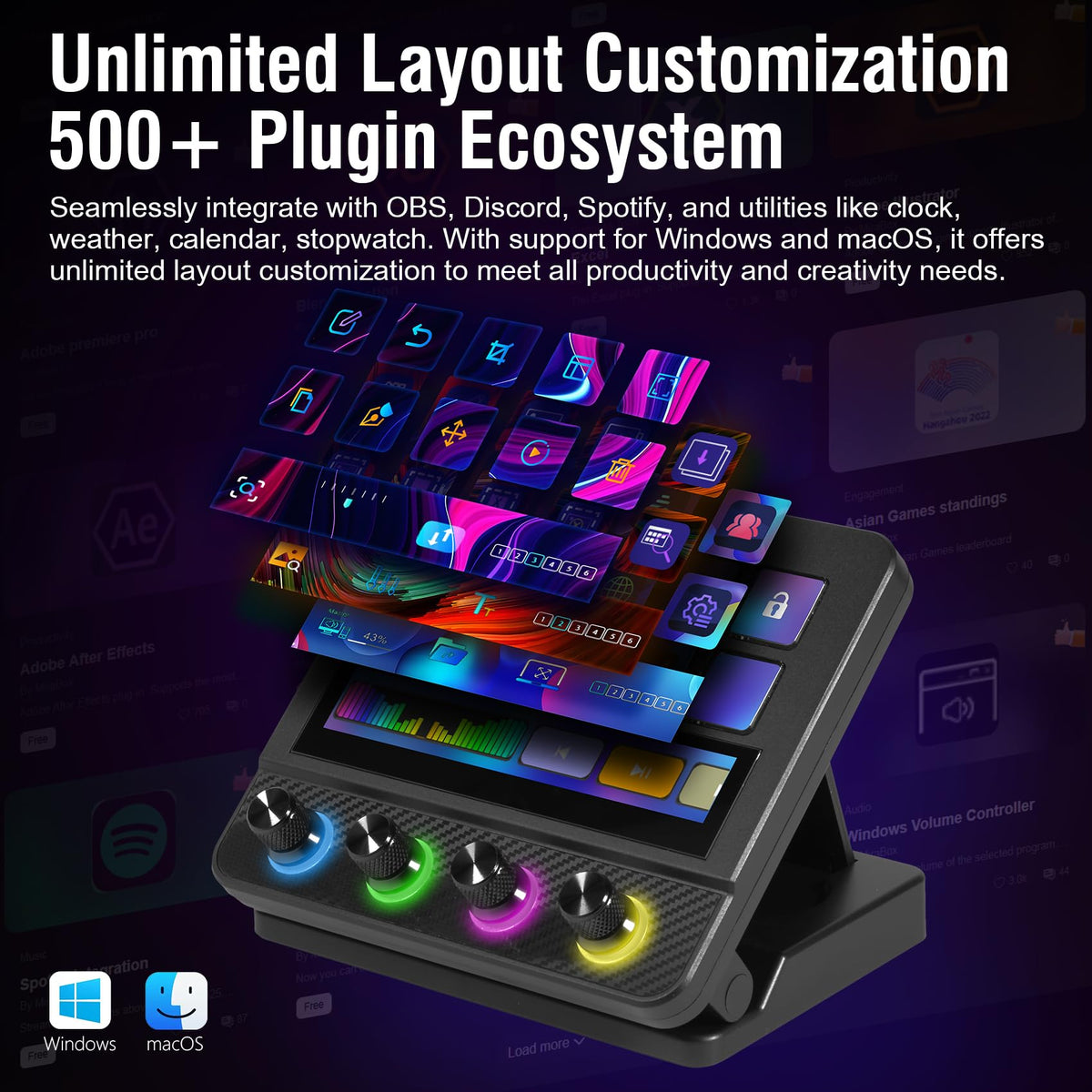 Macro Pad, Streaming Deck Stream Controller Soundboard Keypad, Programmable Keys