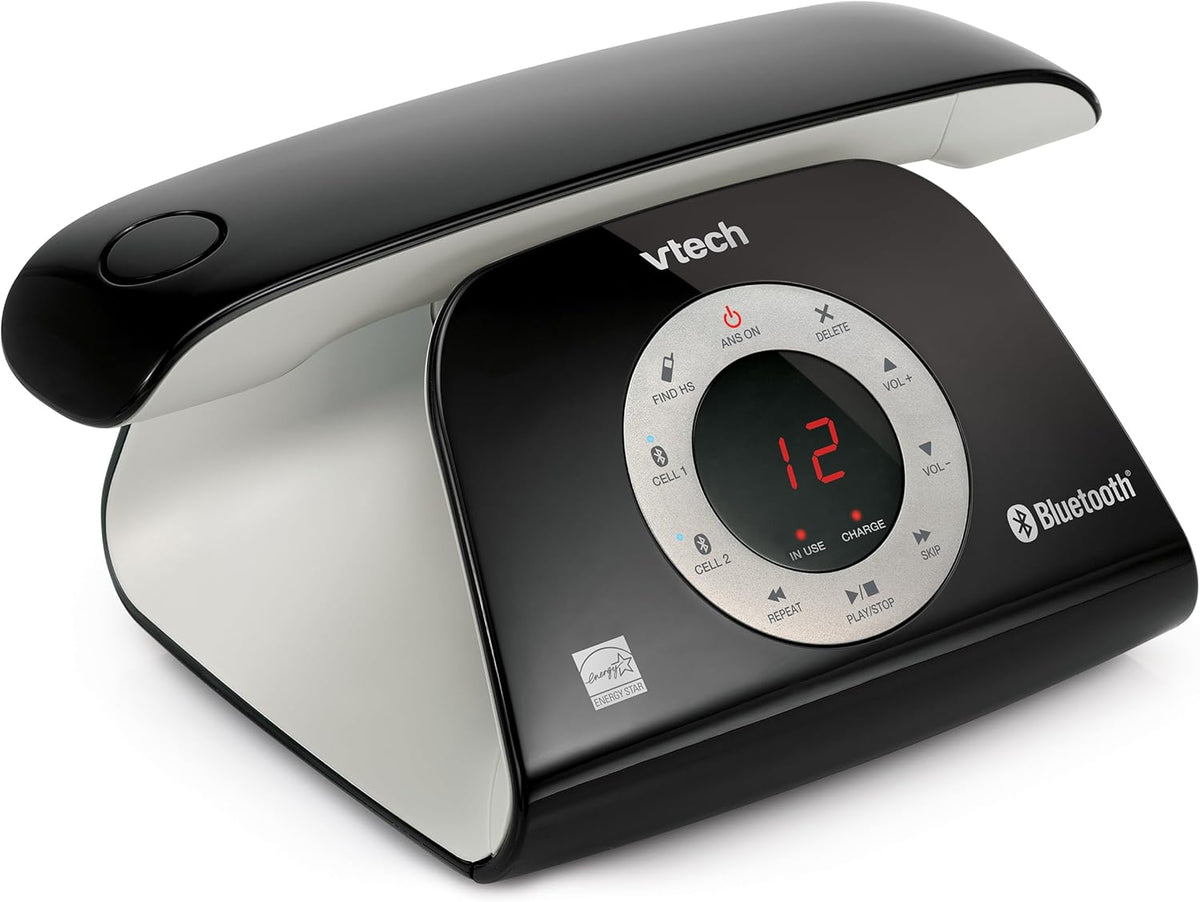 VTech VS122 DECT 6.0 Retro Design Cordless Phone with Answering System