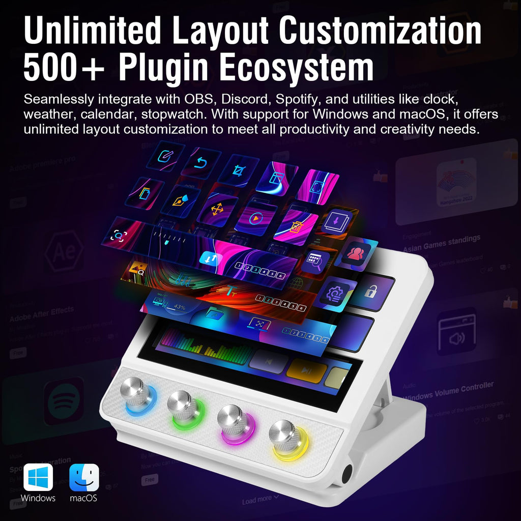 Macro Pad, Streaming Deck Stream Controller Soundboard Keypad, Programmable Keys