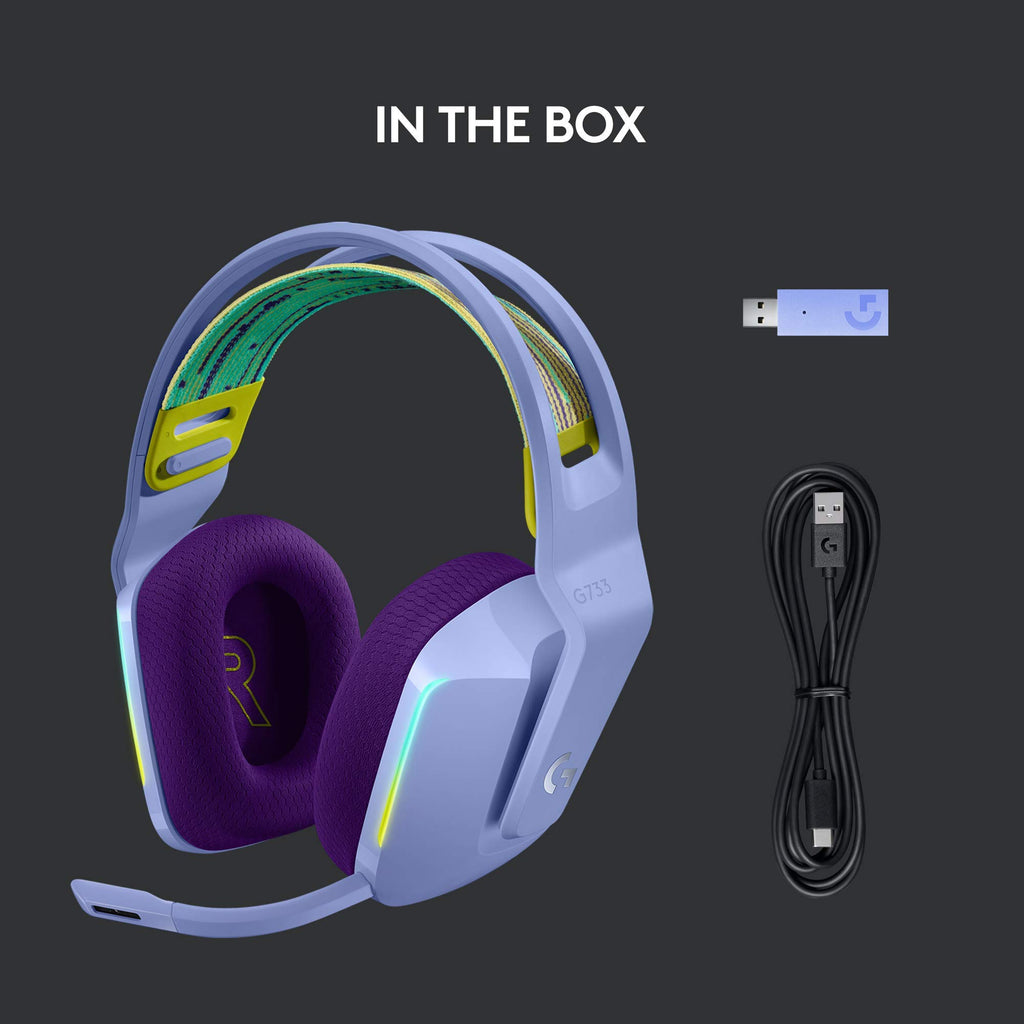 Logitech G733 Lightspeed Wireless Gaming Headset, Suspension Headband