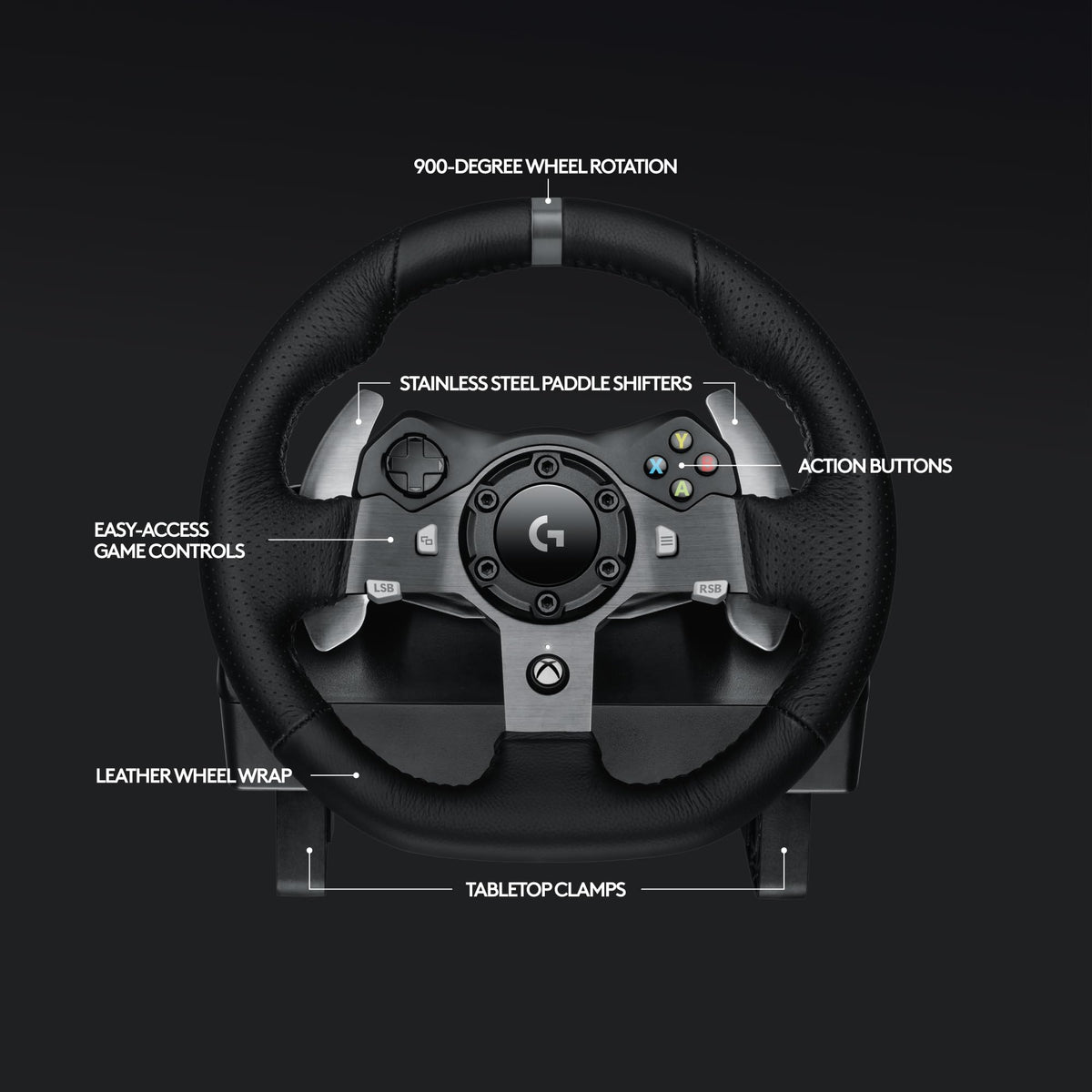 Logitech G920 Driving Force Racing Wheel and Floor Pedals