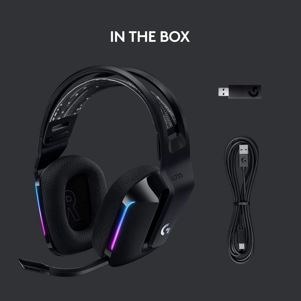 Logitech G733 Lightspeed Wireless Gaming Headset, Suspension Headband