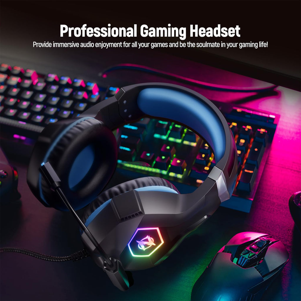 Ozeino Gaming Headset for PC, Ps4, Ps5, Xbox Headset with 7.1 Surround Sound