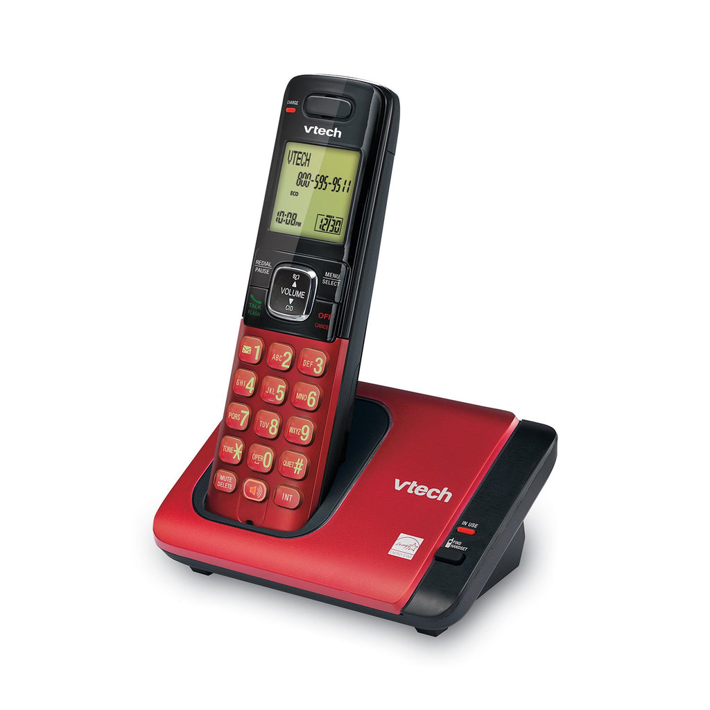 VTech CS6719-16 DECT 6.0 Phone with Caller ID/Call Waiting, 1 Cordless Handset, Red