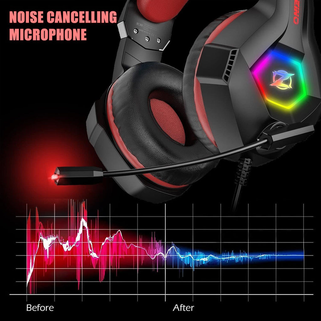 Ozeino Gaming Headset for PC, Ps4, Ps5, Xbox Headset with 7.1 Surround Sound
