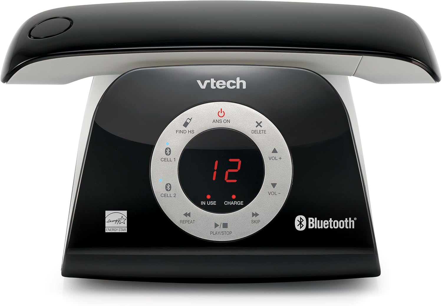 VTech VS122 DECT 6.0 Retro Design Cordless Phone with Answering System