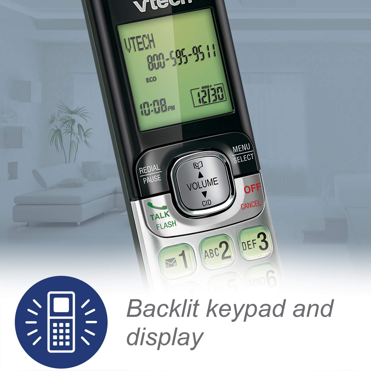 VTech CS6719-16 DECT 6.0 Phone with Caller ID/Call Waiting, 1 Cordless Handset, Red