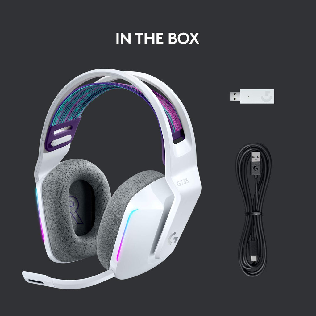 Logitech G733 Lightspeed Wireless Gaming Headset, Suspension Headband