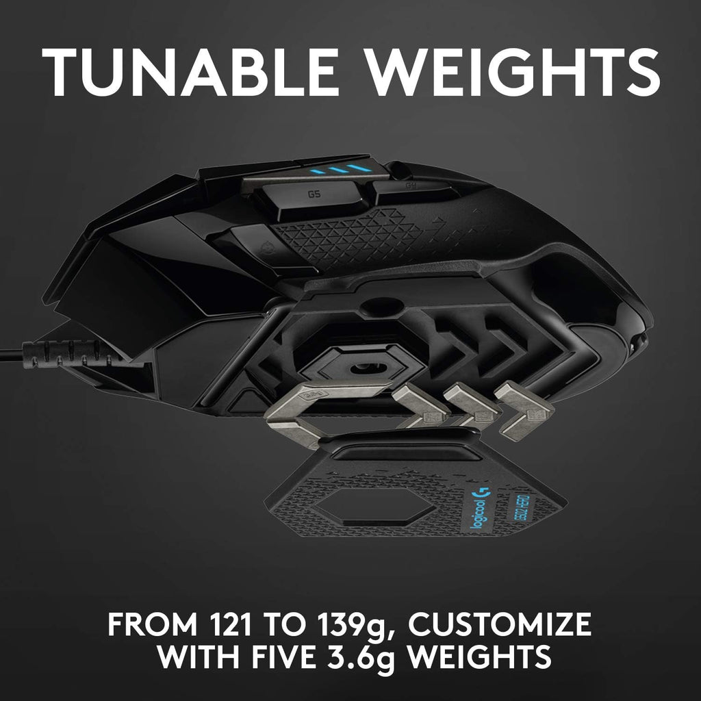 Logitech G502 Hero High Performance Wired Gaming Mouse, Hero 25K Sensor