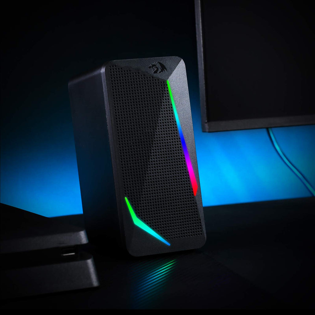 Redragon GS510 RGB Desktop Speakers, 2.0 Channel PC Computer Speaker