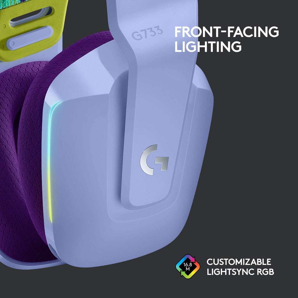 Logitech G733 Lightspeed Wireless Gaming Headset, Suspension Headband