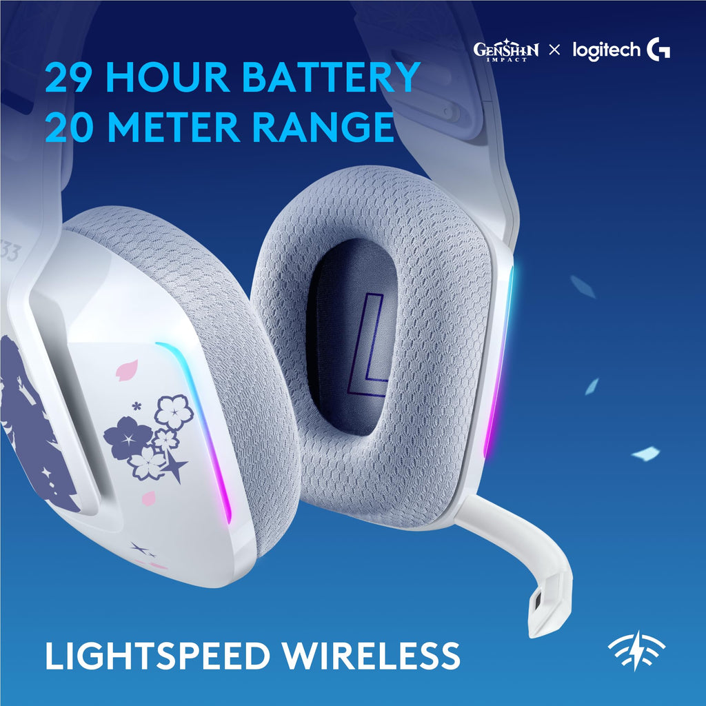 Logitech G733 Lightspeed Wireless Gaming Headset, Suspension Headband