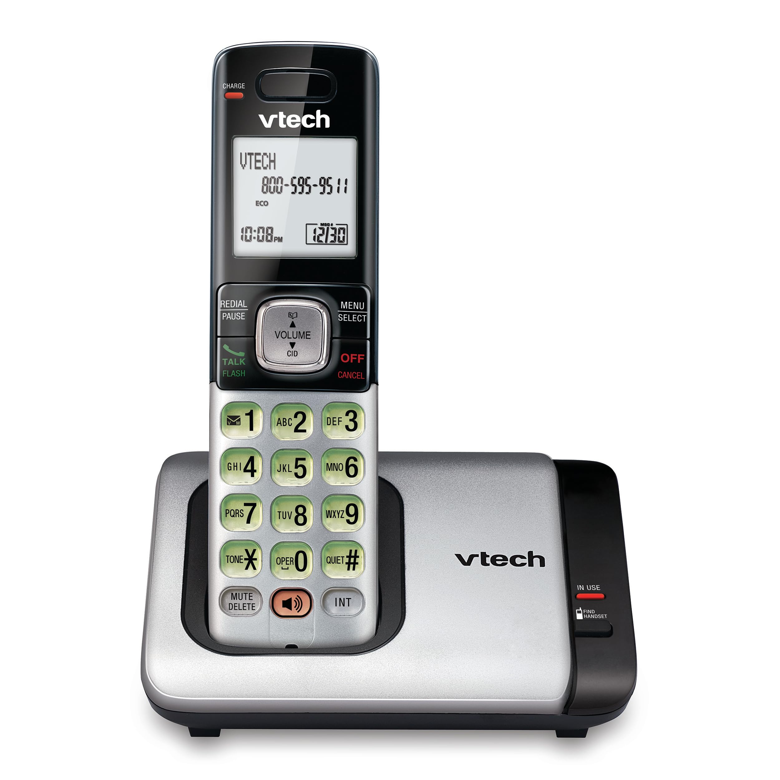 VTech CS6719-16 DECT 6.0 Phone with Caller ID/Call Waiting, 1 Cordless Handset, Red