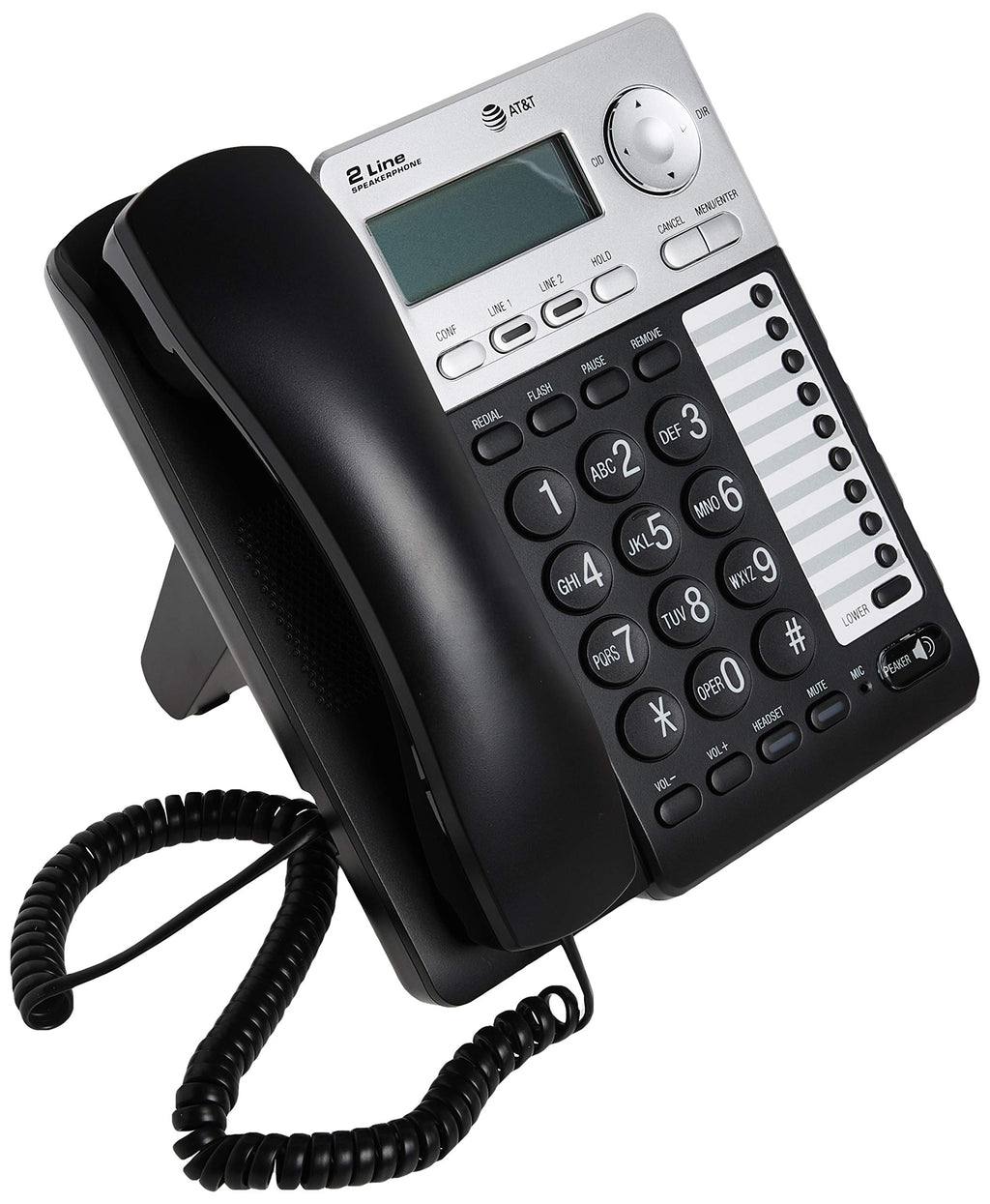 AT&T ML17929 2-Line Corded Telephone, Black
