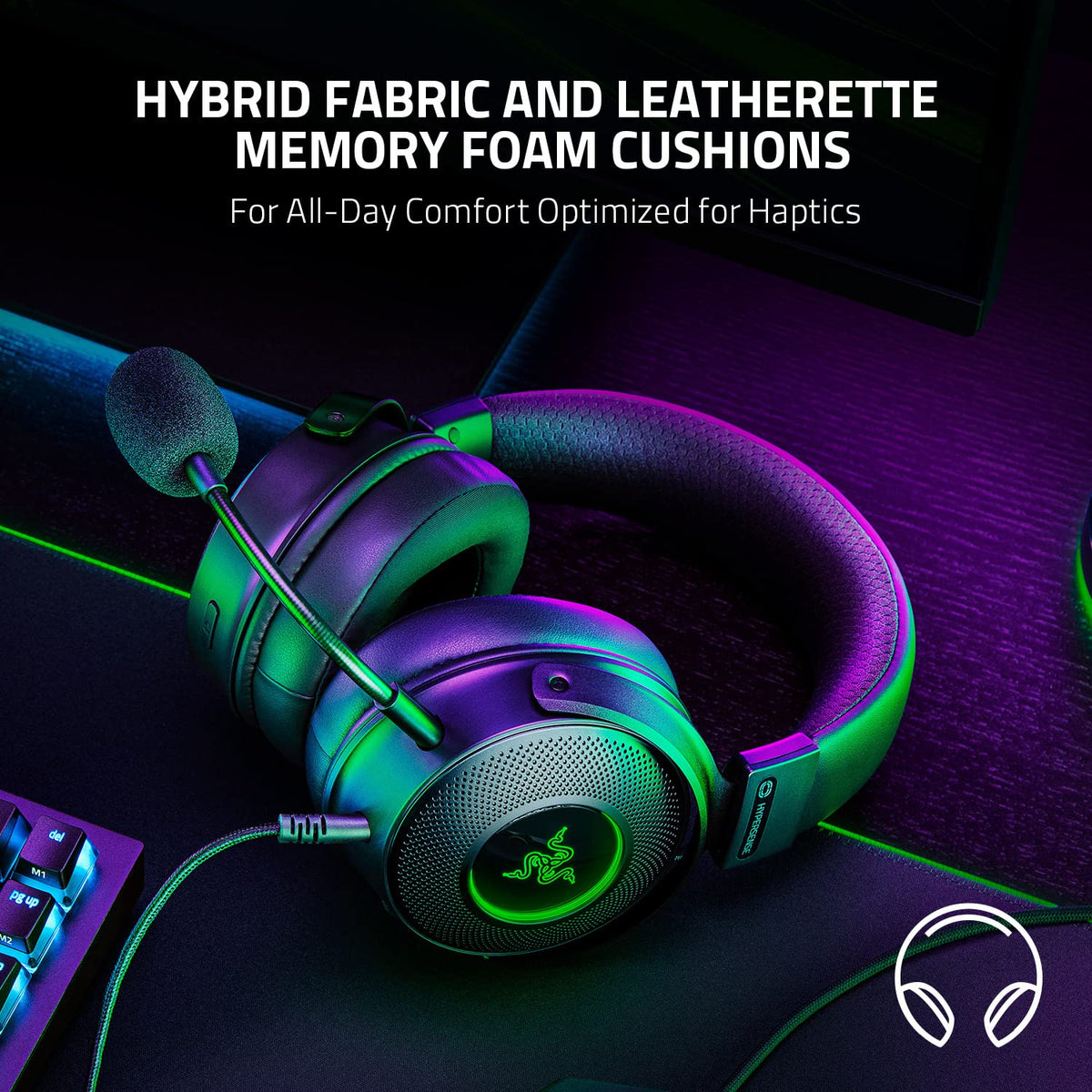 Razer Kraken V3 X Wired USB Gaming Headset: Lightweight Build