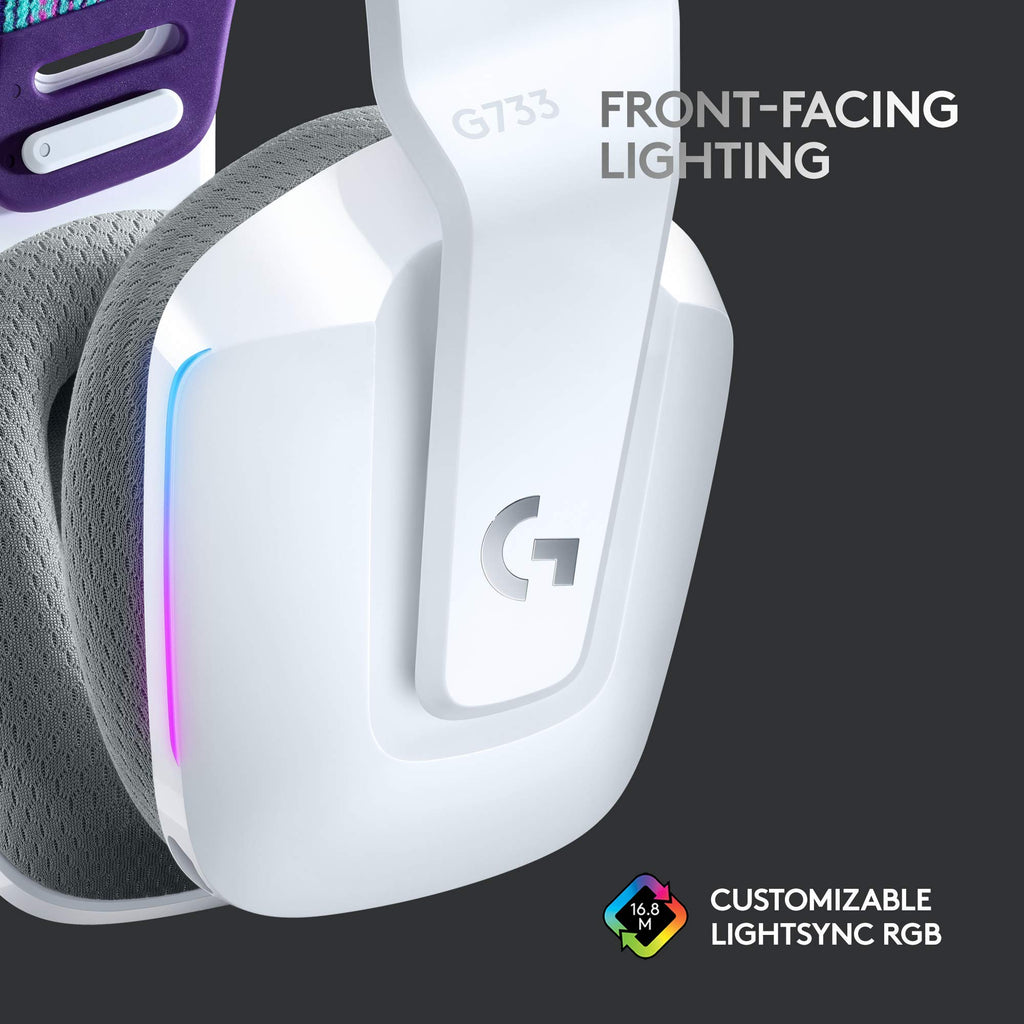 Logitech G733 Lightspeed Wireless Gaming Headset, Suspension Headband