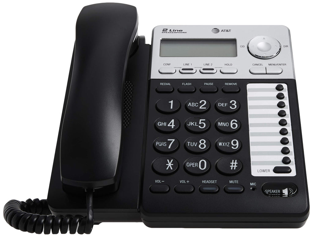 AT&T ML17929 2-Line Corded Telephone, Black