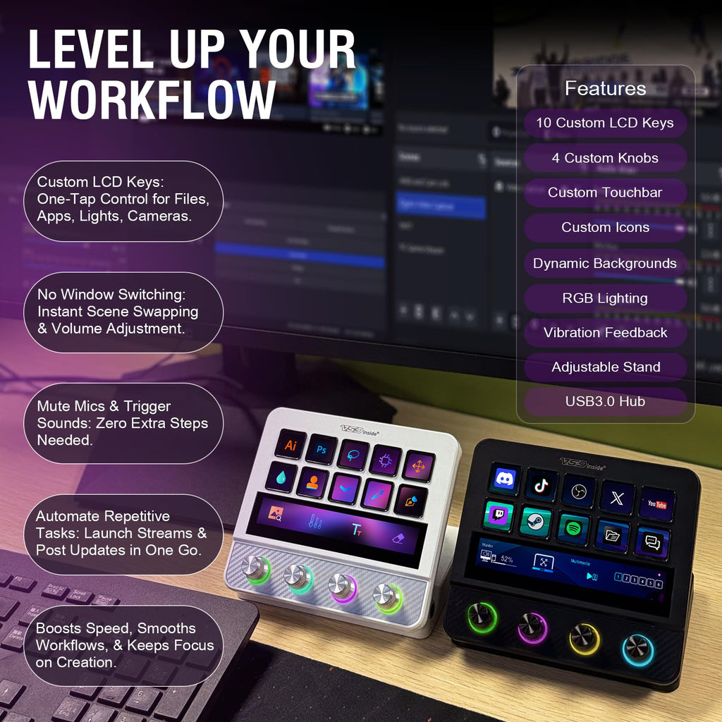 Macro Pad, Streaming Deck Stream Controller Soundboard Keypad, Programmable Keys